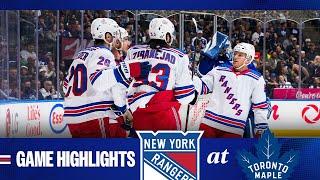 GAME HIGHLIGHTS | 2024-25:  New York Rangers at Toronto Maple Leafs (10/19/24)