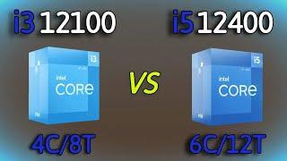 i5 12400 vs i3 12100 - benchmark and gaming test 1080p high setting