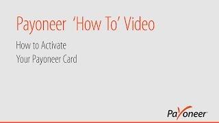 How to Activate Your Payoneer Card