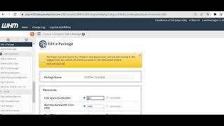 How to increase cpanel disk space from WHM Web Hosting Manager