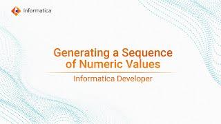 Generate a Sequence of Numeric Values - H2L video