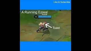 Run Ezreal Run Battle Academia Skin With a Piece of Toast League of Legends Wild Rift #Shorts