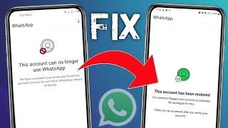 This account can no longer use whatsapp Problem 2025 | Whatsapp Unban New Solution 2025