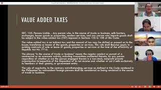 INTRO TO BUSINESS TAXES: VALUE ADDED TAX
