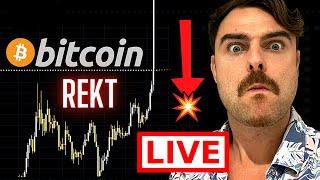 BITCOIN ON THE VERGE!!!!!!!!  (24 HR LIVE TRADING!!!!!!)