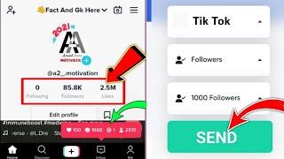 🟡Get Free 10k Likes ️ Followers In 5 Minutes|| Free Tiktok Followers Hack 2025 ||