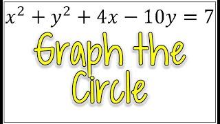 How to Convert a Circle's Equation to Standard Form & then Graph