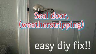 Fix light gap or weatherstripping. #apartmentmaintenance #weatherstripping #doorrepair