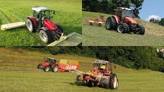 SOUND ON Heuernte | mähen, wenden, schwaden | making hay | krone pöttinger lindner massey ferguson