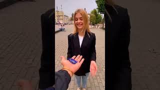 giving condoms to strangers girls! condoms prank! #shorts #viral #trending