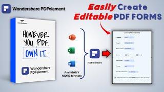 21.How to Create Fillable PDF form using PDFElement | Editable PDF form | Wondershare PDFElement