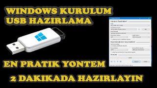 Windows Kurulum USB Hazırlama I En pratik Yöntem I RUFUS