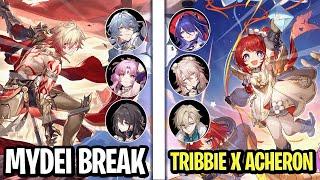 E0S1 Mydei Break Team x E0S1 Tribbie with E2S1 Acheron | MOC 12 3 Stars | Honkai: Star Rail 3.1