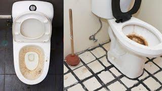 How to Remove HARD WATER STAINS from Toilet Bowl in 3 MINUTES !!  (Cleaning Hacks) | Andrea Jean