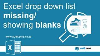 Drop down list missing in Excel- which was your problem?