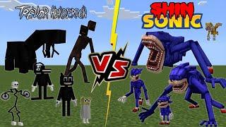 Shin Sonic VS Trevor Henderson Creatures [Cartoon Cat, Cartoon Dog, Siren Head]  [Sonic Tapes]