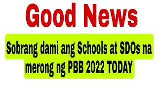 Good News! List of Schools and SDOs with  NCA for PBB 2022