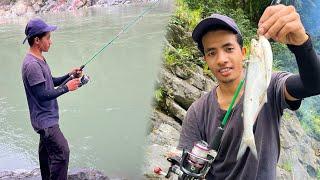 First Time Fishing Rod Experience with Cousin Brother | Catch, Cook & Eat .