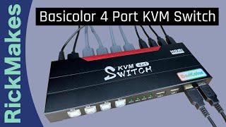 Basicolor 4 Port KVM Switch