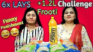 6 PACK LAYS AND 1.2L FROOTI CHALLENGE|| Chips and Frooti Challenge| Food Challenge