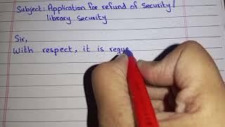 Application for Refund of Security/library security in English