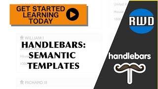 Handlebars: How to Build Template Based Websites - Learn Semantic Templating in JavaScript