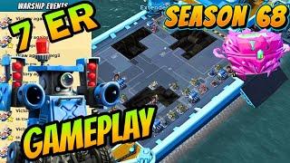 Boom Beach Warships Season 68 [ 7 Engine Room Seeker Attacks ]