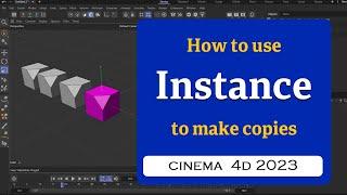 How to use Instance object in Cinema 4D 2023 @MaxonVFX ​