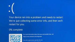 How to Fix - Your Device Ran into a Problem and Needs to Restart | Windows 11 Blue Screen Error
