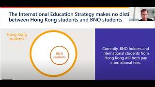 BNO (British National Overseas citizenship) holders and UK higher education