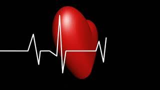 heart rotating || heart beat lines animation black screen