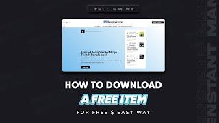 How to download Free item from Enstant Man website | EM Tell Ep.1