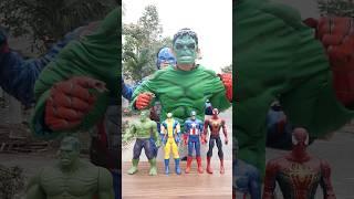 Team Green Hulk and Deadpool  VS Doll Squid Game Choose Toys , nono#shortvideo