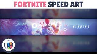 [SPEED ART] Fortnite Airhead Style YouTube Banner | TutsByKai