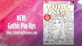 GOTHIC PIN-UPS colouring flip through | Colouring Heaven Special #118 | Only Human Artists