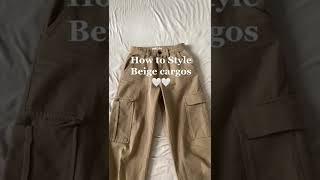 How To Style Beige Cargo Pants For Fall  #outfitideas #outfit #fashion #fashiontrends