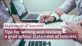 What are some practical tips for writing a statement of interest?
