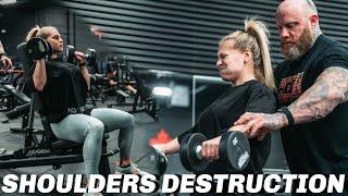 NEVER FELT MY SHOULDERS BURN LIKE THAT.. Training with bigmike | Full shoulders workout.