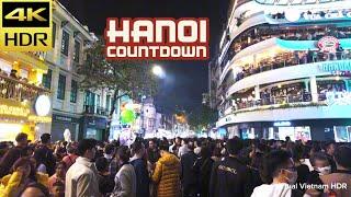 4K HDR | Night Walk Hanoi Countdown - Happy New Year 2024 | Virtural Vietnam HDR