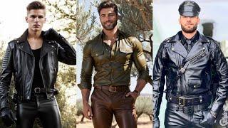 "Stylish Men’s Leather & Latex: Shiny Pants, Trendy Jackets, and Bold Fashion Trends"