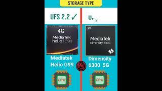 Mediatek Helio G99 4G  Mediatek Dimensity 6300 5G | Processor Comparison