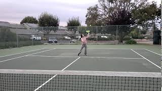 slow-motion tennis serve