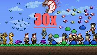 Terraria, but Enemies Spawn 30x as Much