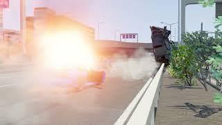 Horrible crash spotted at the Shuto Expressway in Tokyo, Japan. (BEAMNG)