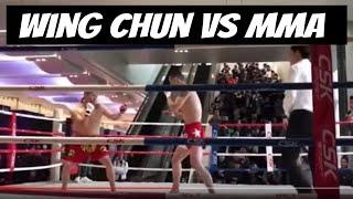 MMA vs Wing Chun - Xu Xiaodong's Friend Uses Only Left Side vs Wing Chun Master