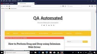 How to Perform Drag and Drop using Selenium Web Driver