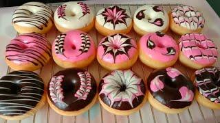 TUTORIAL, TIPS dan TRIK Menghias Donat Motif Cantik dengan COKLAT BATANG