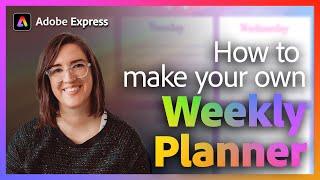 How to Create a Weekly Planner with @lizmmosley | Adobe Express