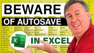 Excel - How To Turn Off AutoSave - Episode 2156