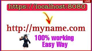 How to change localhost name to custom domain || 100% working